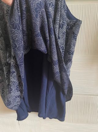 Camiseta tirantes azul y blanco