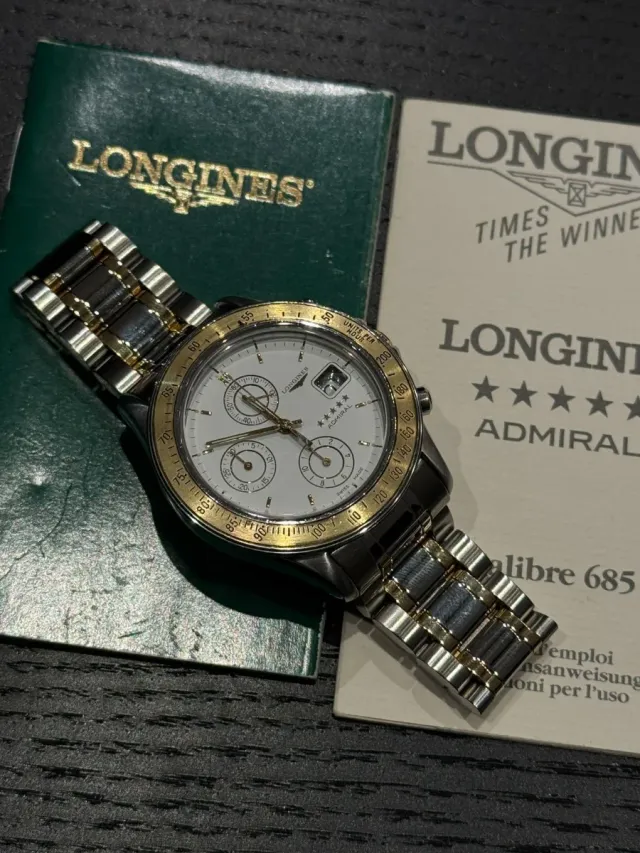 Longines Admiral Aço e Ouro 18k maciço Cronógrafo