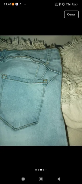 Lote 2 Pantalones: Negro y Azul poliéster elastano
