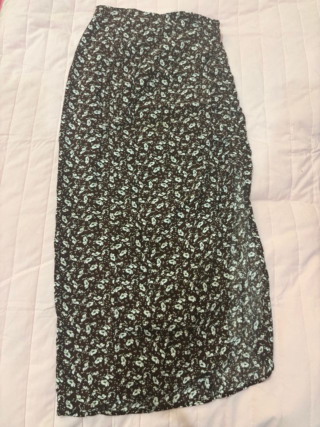 Falda larga estampada floral