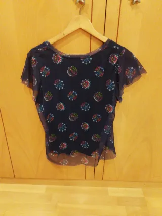 Blusa Desigual Estampada Talla M en realidad