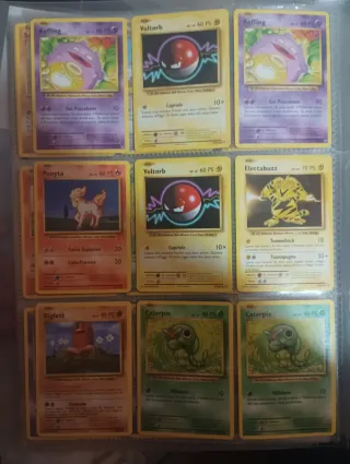Carte Pokemon: Pikachu, Nidoran, Magikarp