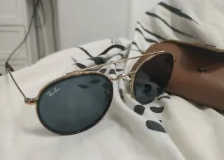 Gafas de Sol Ray-Ban Redondas Doradas