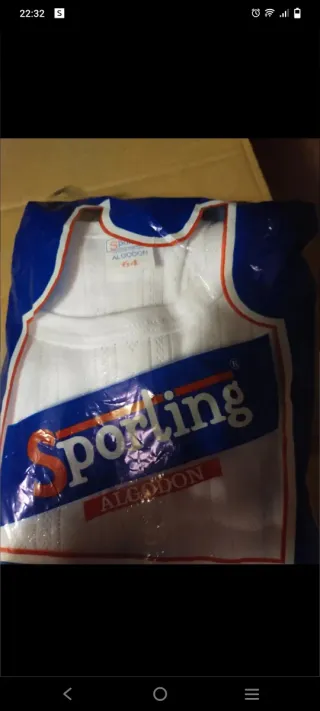 Camiseta interior Sporting Algodón 
Últimas tallas