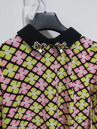 Vestitino vintage rosa e giallo