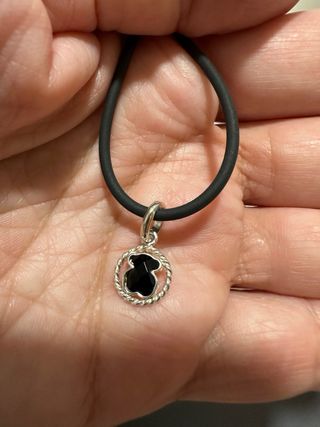 Colgante Tous Oso Negro Plata y ónix