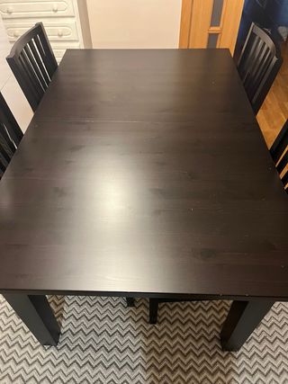 Mesa comedor extensible Ikea + 4 sillas