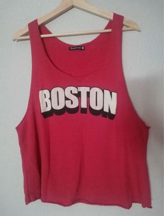 Camiseta sin mangas Boston roja talla L Shana