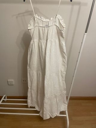 Vestido largo blanco Stradivarius