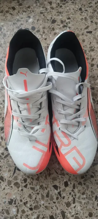 Zapatillas Puma Césped Naranja/Blanco
