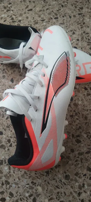 Zapatillas Puma Césped Naranja/Blanco