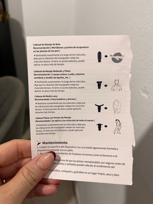 Pistola Masaje EKUPUZ Negra/Gris + Cabezales