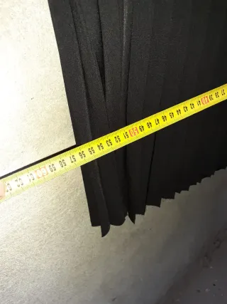 Falda larga negra plisada milano  XL sin usar