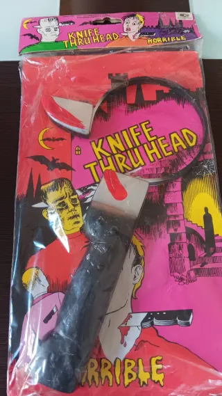 Accesorio Halloween Cuchillo Cabeza
