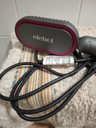 Cepillo Alisador Elehot Gris y Rosa
