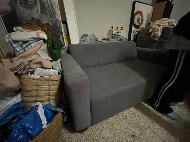 Sofá 2 plazas gris 160x80cm