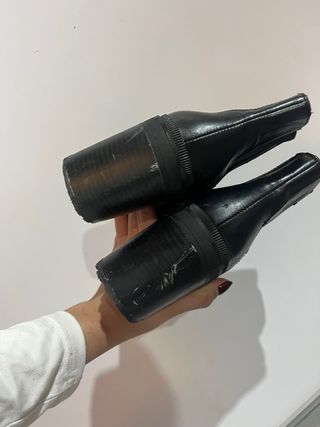 Botines negros tacón grueso