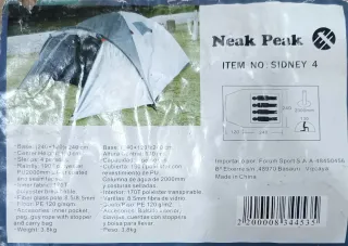 Tienda de campaña Neak Peak Sidney 4