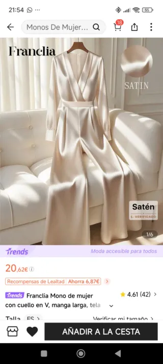 Mono de satén color Beige 
