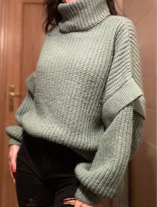 Suéter Stradivarius Talla S Verde