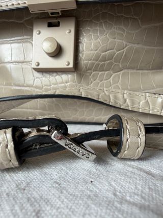 Borsa carpisa beige effetto coccodrillo