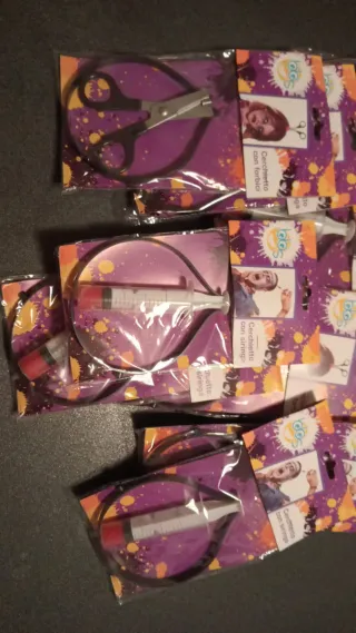 Cerchietti Halloween forbici e siringa