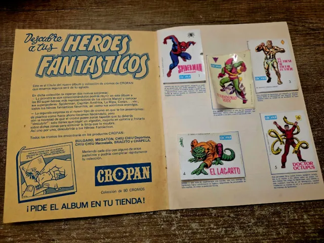 ÁLBUM COMPLETO CROPAN DESCUBRA OS SEUS HERÓIS DE FANTASIA