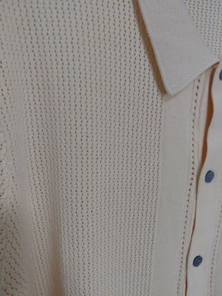 PAUL JONES cardigan mezza manica giallo M