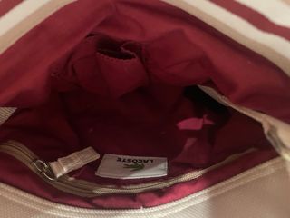 Borsa a tracolla Lacoste beige da uomo