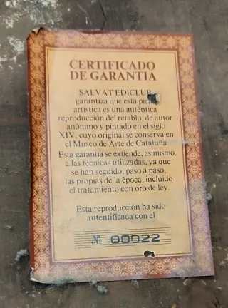 Reproducción Retablo Siglo XIV Numerada