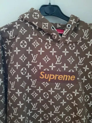 Sudadera Supreme Marrón Estampada