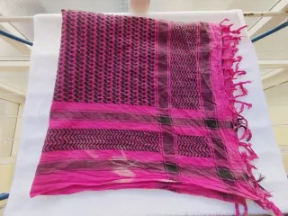 Pañuelo palestino rosa fucsia y negro unisex