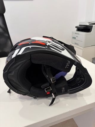 Casco LS2 MX436 Negro/Naranja/Blanco. Talla XL