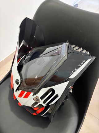 Casco LS2 MX436 Negro/Naranja/Blanco. Talla XL