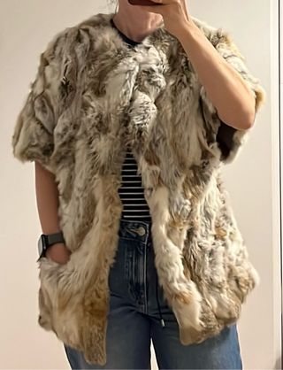 Chaleco de piel talla única