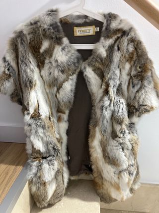 Chaleco de piel talla única