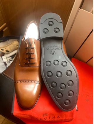 Zapatos Oxford Carmina Rain Marrón