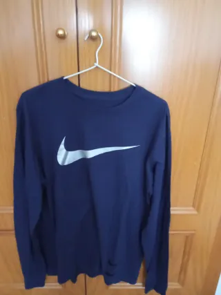 Camiseta Nike manga larga azul