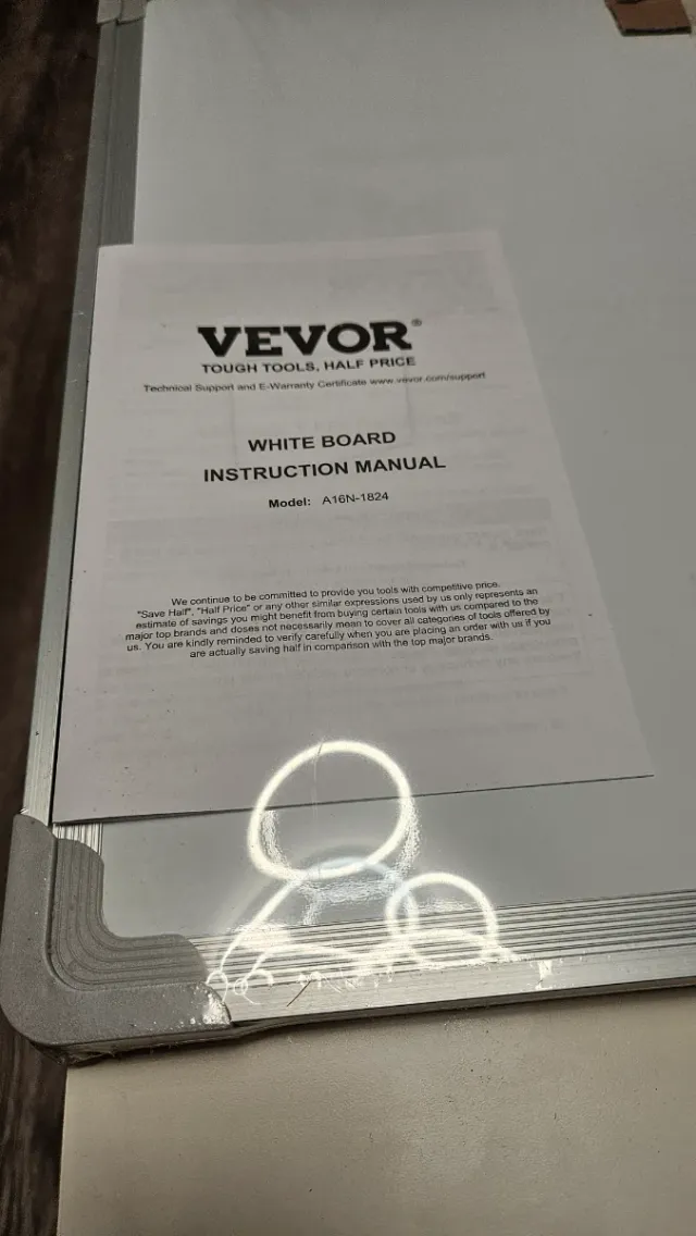 Pizarra Magnética Vevor Blanca