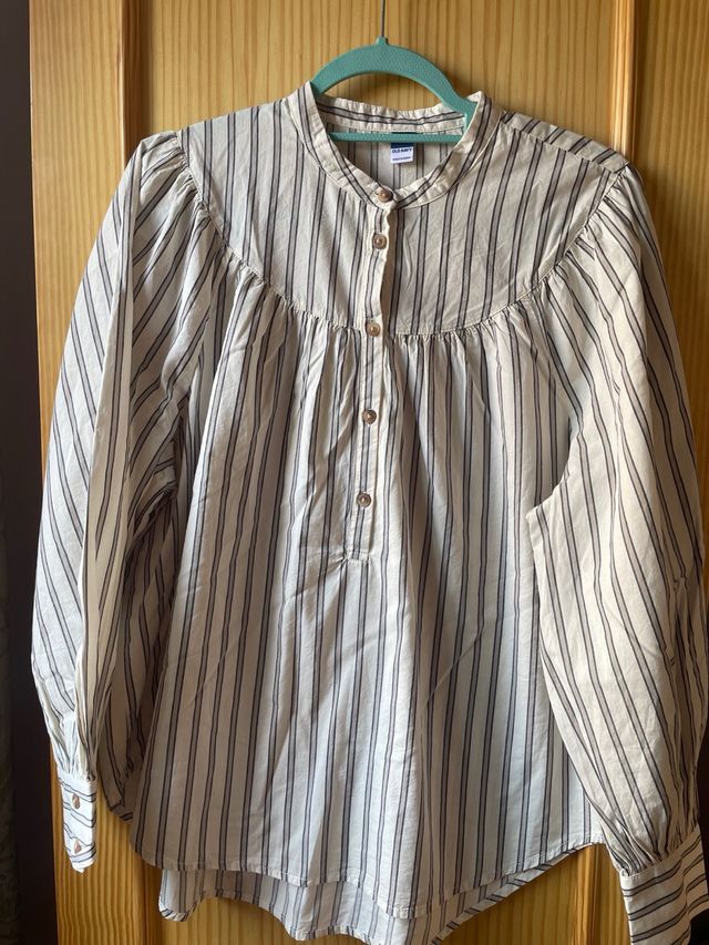 Blusa Old Navy Rayas Beige y Gris