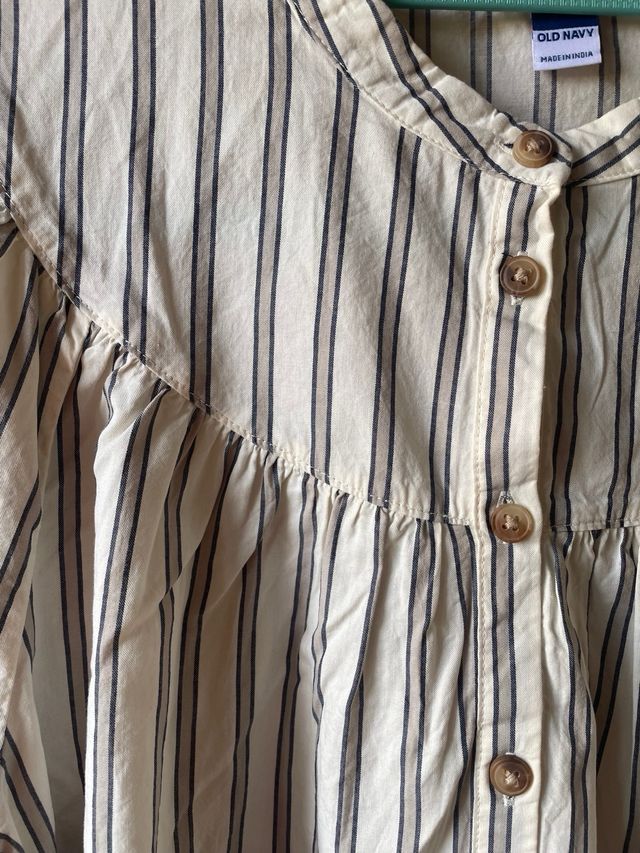 Blusa Old Navy Rayas Beige y Gris