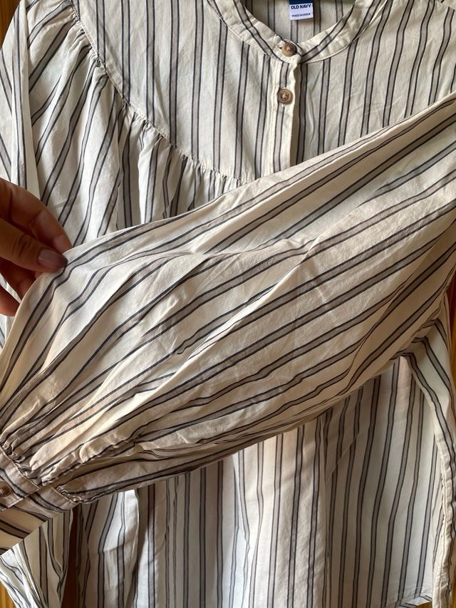Blusa Old Navy Rayas Beige y Gris