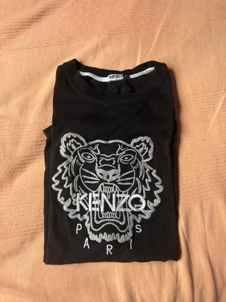 Camiseta Kenzo Negra Tigre Bordado