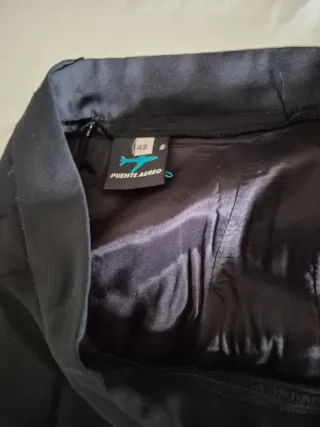 Falda larga tubo negra elegantey sexy.