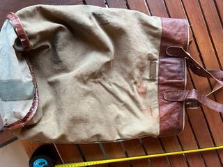 Bolsa vintage lona y cuero CasaNatura