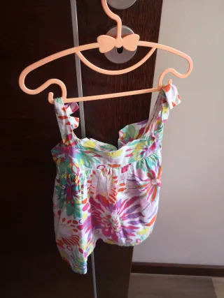 Top infantil estampado floral
