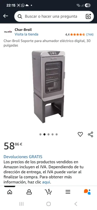 Soporte Char-Broil para ahumador eléctrico
