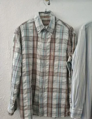Set di 3 camicie a righe e scozzesi