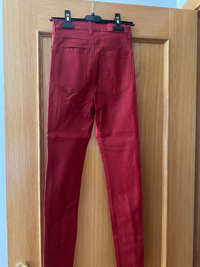 Pantalones Stradivarius Rojos Talla 36