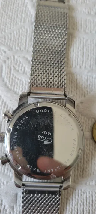 Reloj Lotus Cronógrafo Verde y Plateado